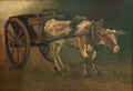 Oxcart by famous Dutch painter Vincent Van Gogh Royalty Free Stock Photo